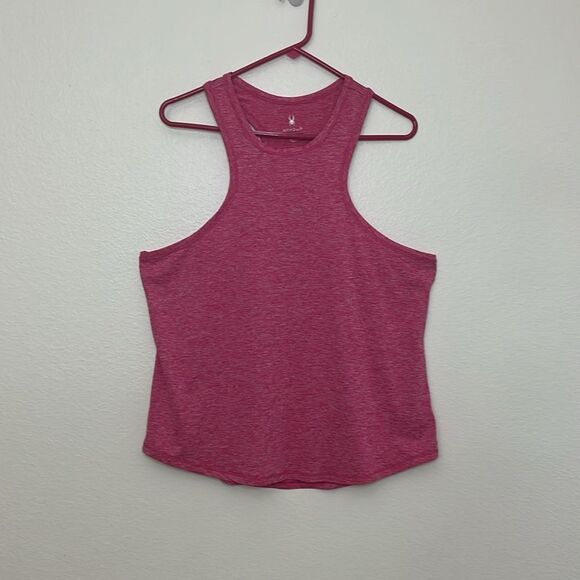 SPYDER Women's Cutout Racerback Tank Top Sz XL space Dye Pink - Picture 2 of 7